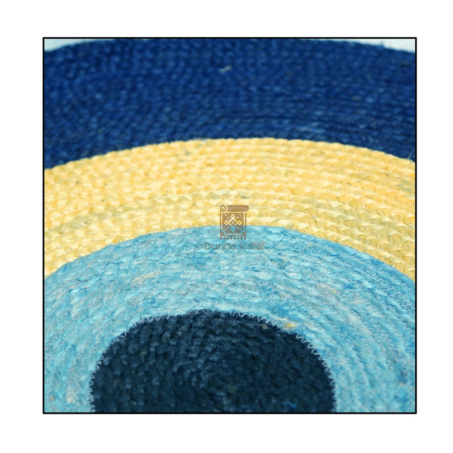 Round Evil Eye Hemp Jute Rug