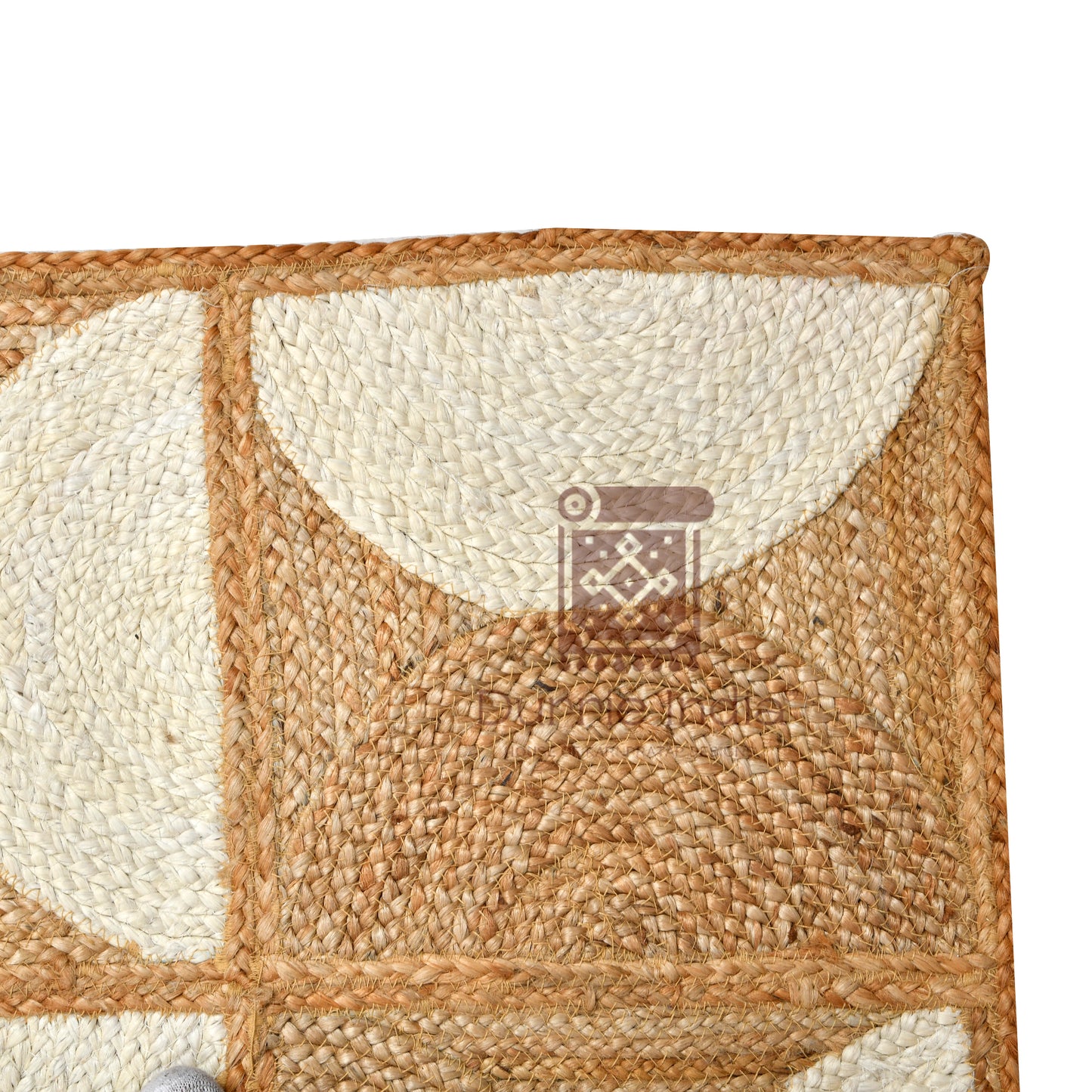 Serene Half Moon Jute Hemp Rug