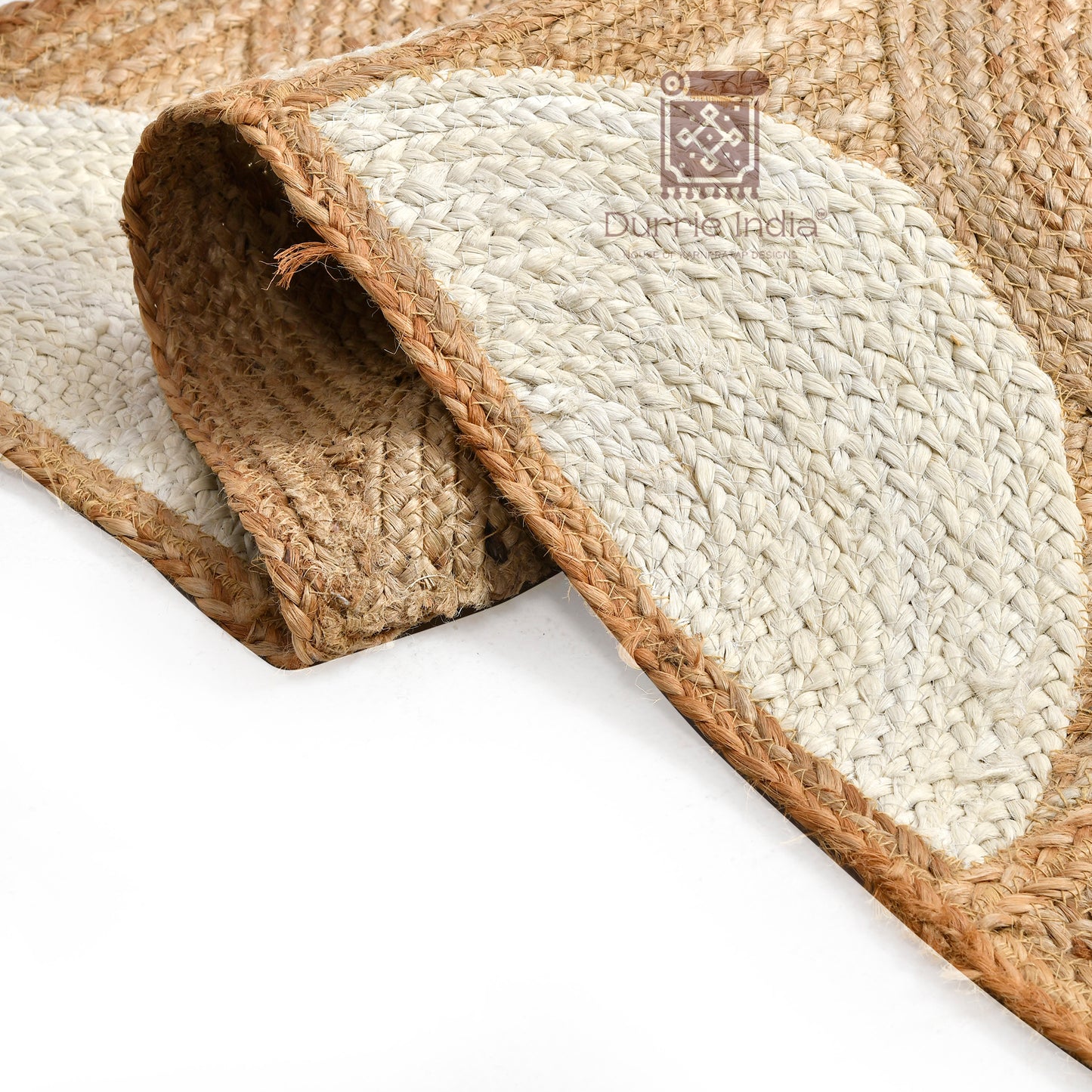 Serene Half Moon Jute Hemp Rug