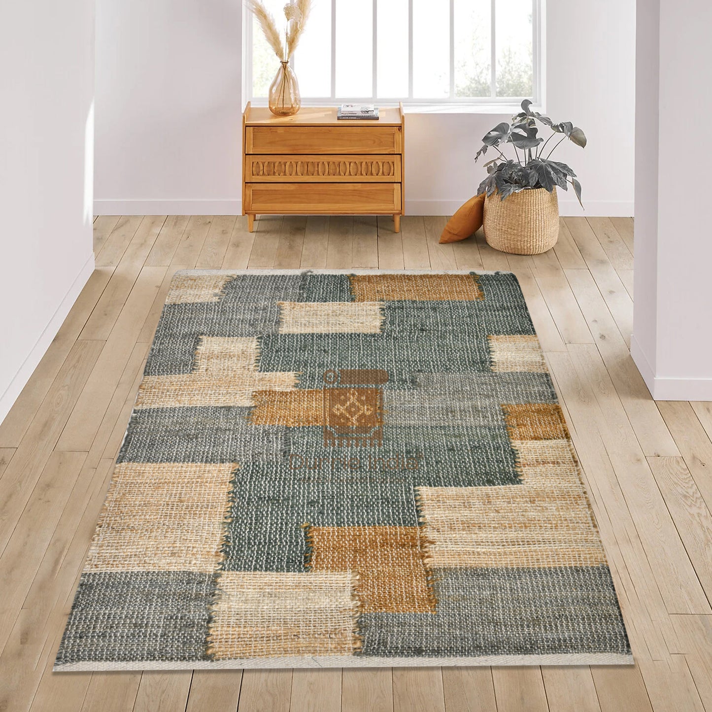 Abstract Earthscape Jute Rug