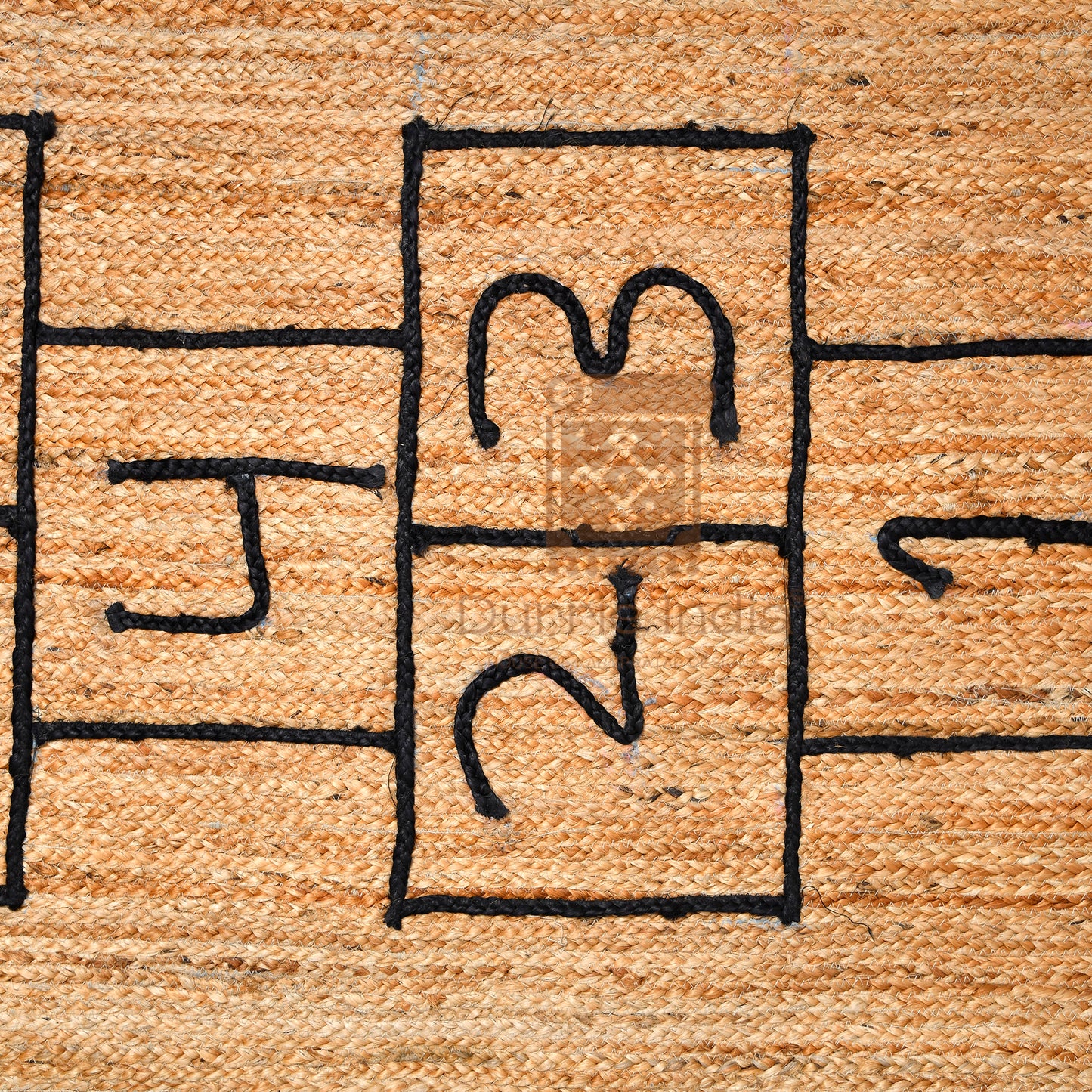 Farmhouse Hopscotch Jute Accent Rug