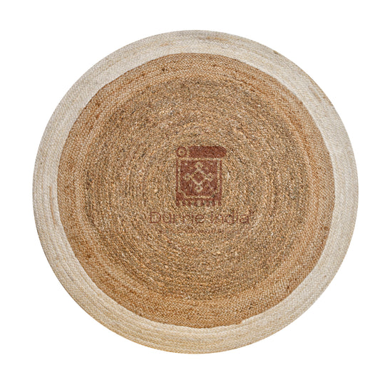 Harmony Border Water Hyacinth and Jute Rug - Handcrafted Elegance for your Living Space