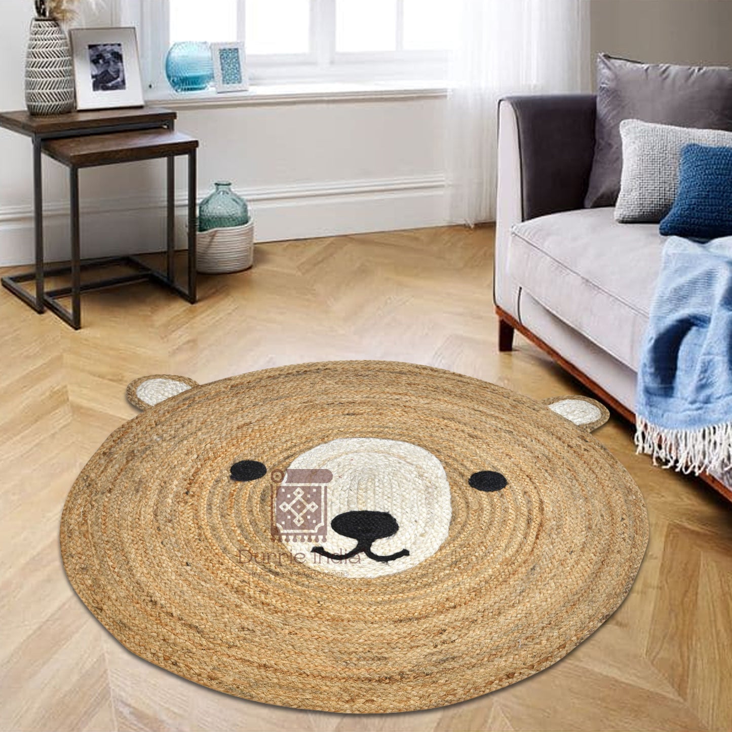Bear Hug Round Jute Rug