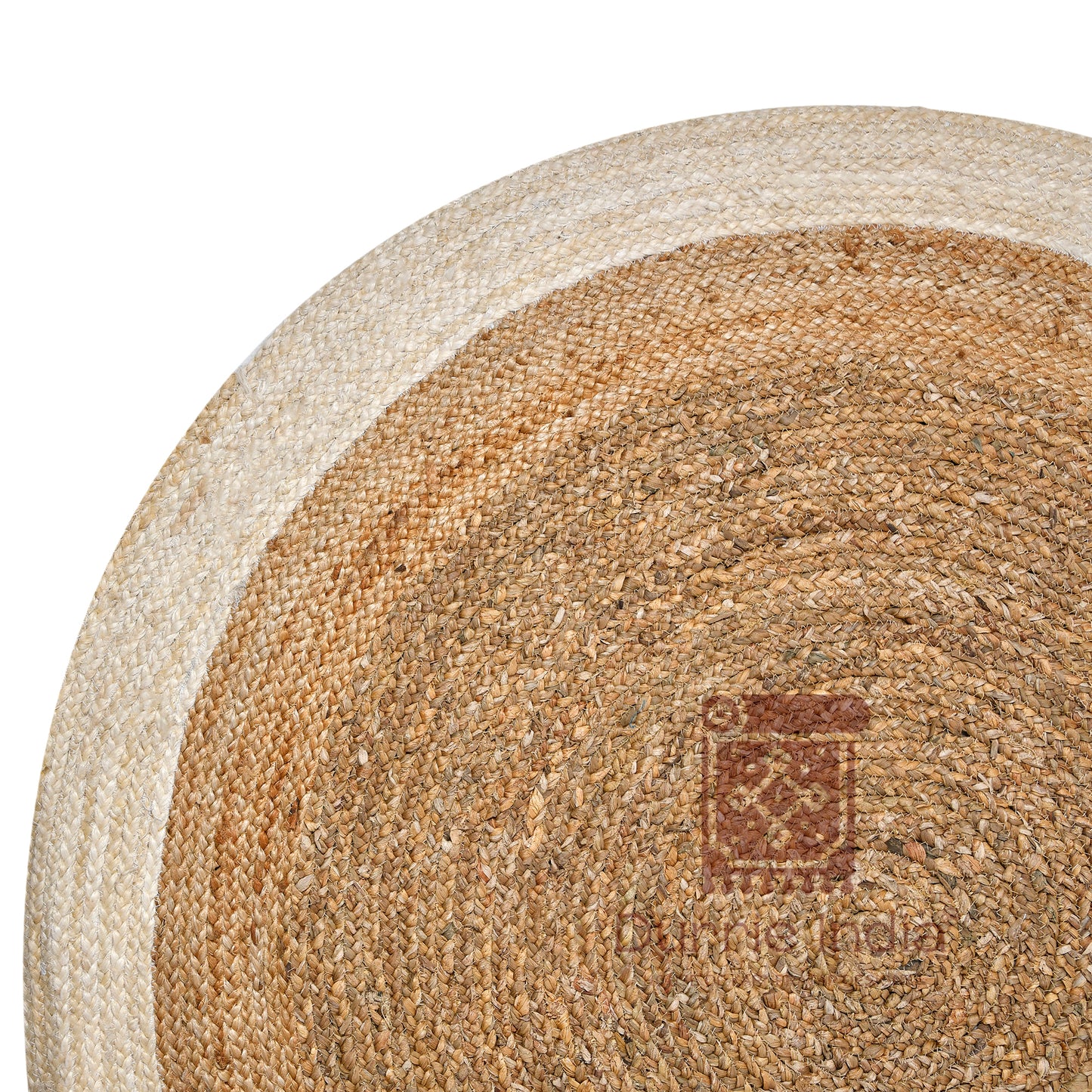 Harmony Border Water Hyacinth and Jute Rug - Handcrafted Elegance for your Living Space