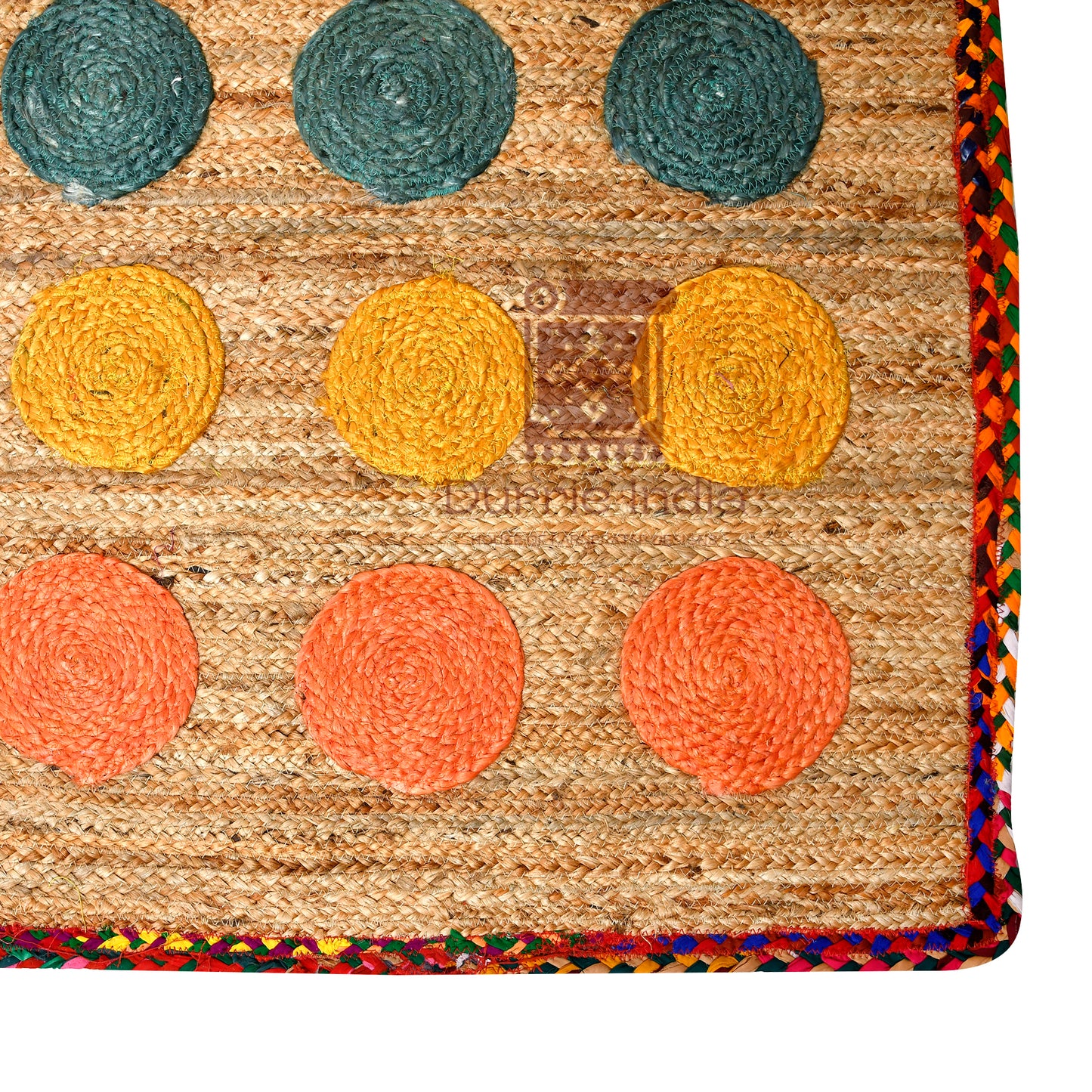 Eco-friendly sustainable Rug for Kids Twister game pad Jute Rug