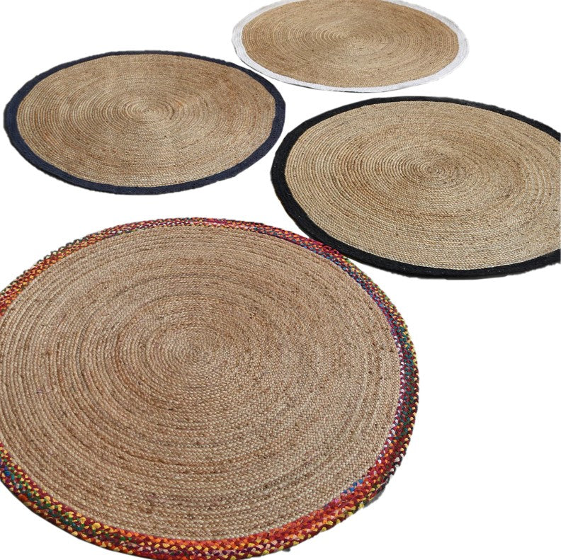 Aqua Serenity Round Water Hyacinth Rug