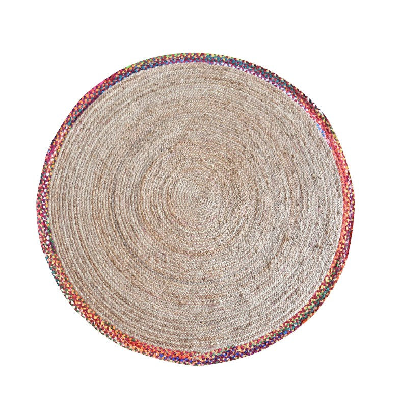 Aqua Serenity Round Water Hyacinth Rug