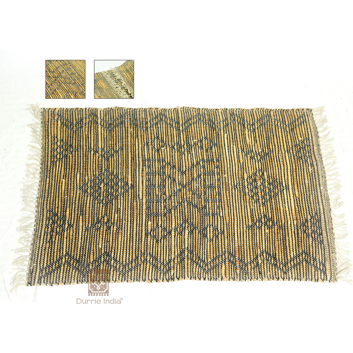 Handmade Water Hyacinth Fiber Rug - Eco-Friendly and Stylish