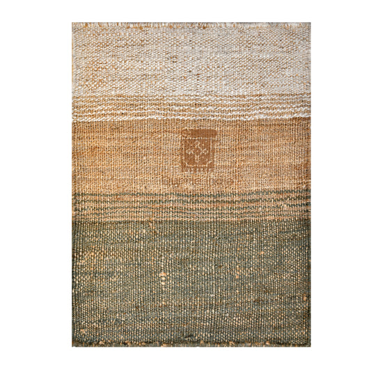 Ombré Earthtones Rectangular Jute Rug