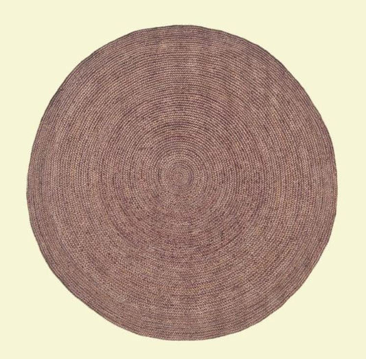 Handwoven Braided Round Jute Rug, Area Rug, Natural Reversible Rugs for Kitchen Living Room Entryway Eco Friendly Rugs: Brown